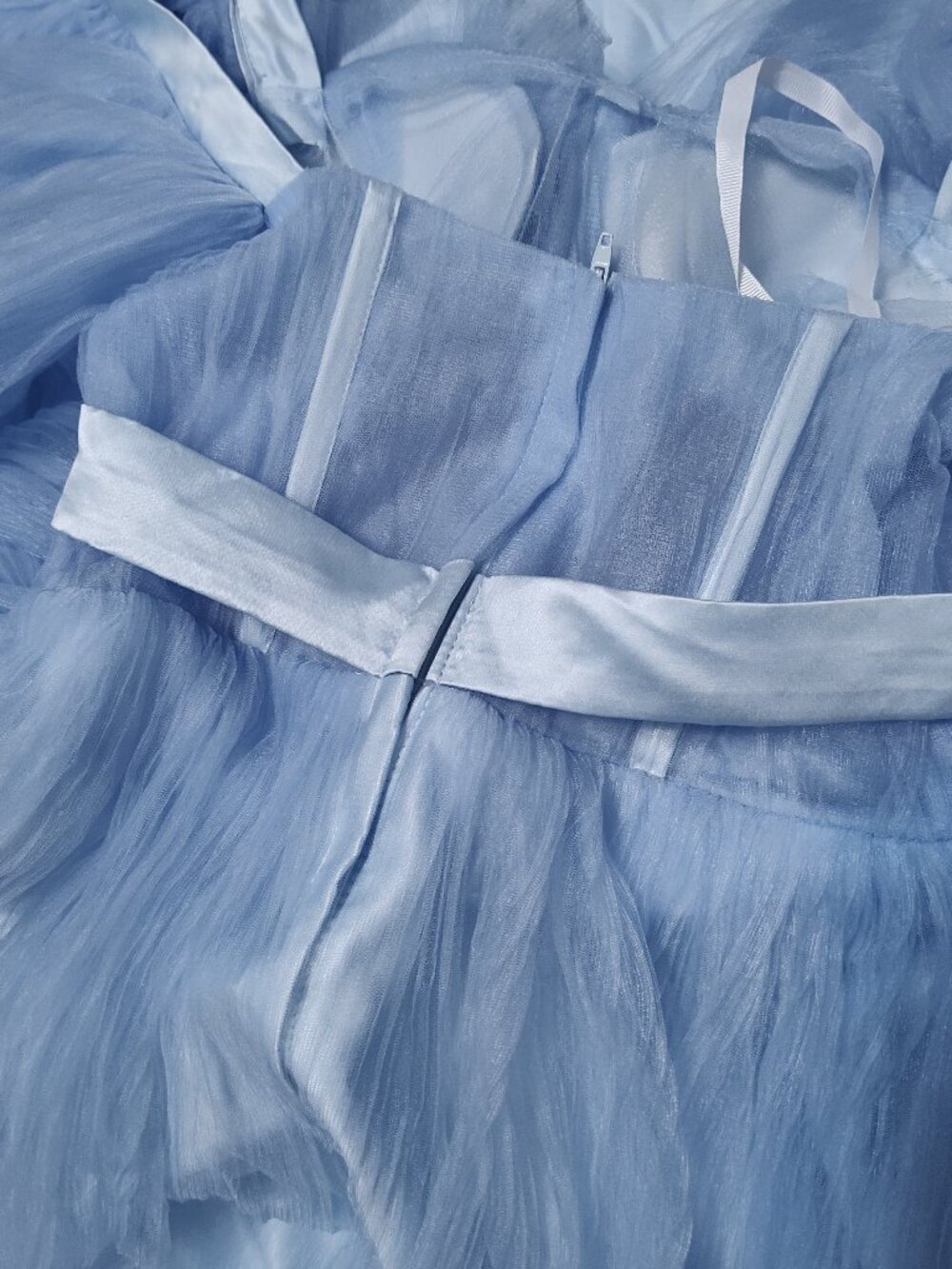 Ethereal Light Blue Tulle Gown Size S. - Picture 12 of 13